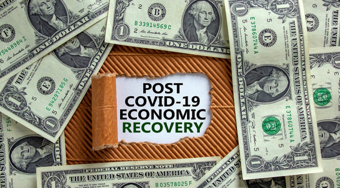 Post Covid-19 Recovery. The Words 'post Covid-19 Economic Recovery