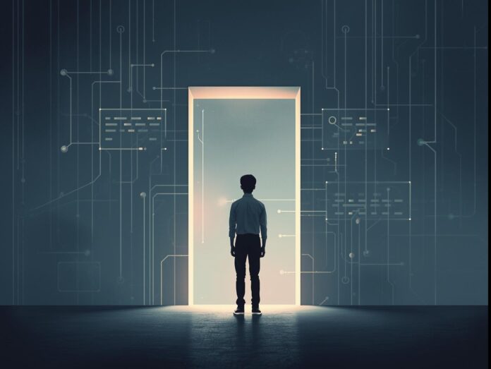 Generate a concept image for article titled _How AI Is Closing Doors for Young Workers_