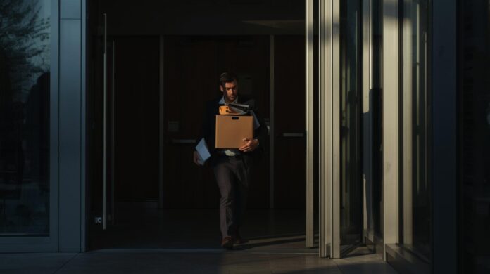 Laid off employee leaving office (1)